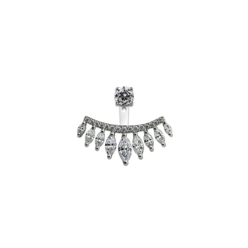 Heiress Ear Jacket White Gold Plated