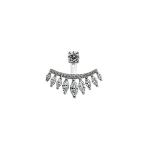 Heiress Ear Jacket White Gold Plated