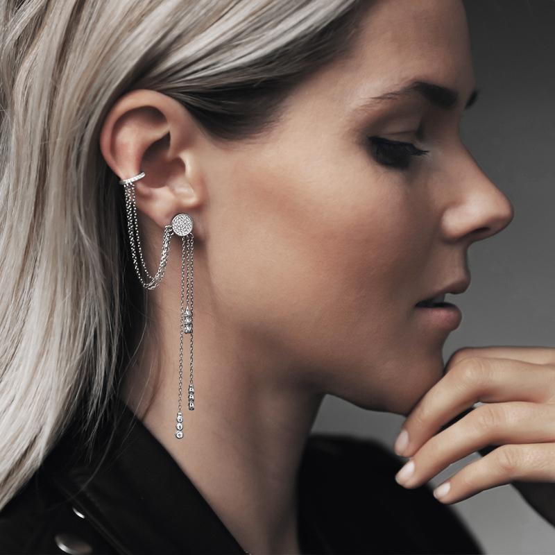 Gala Ear Cuff White Gold Plated