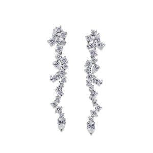 Solange Earrings White Gold Plated