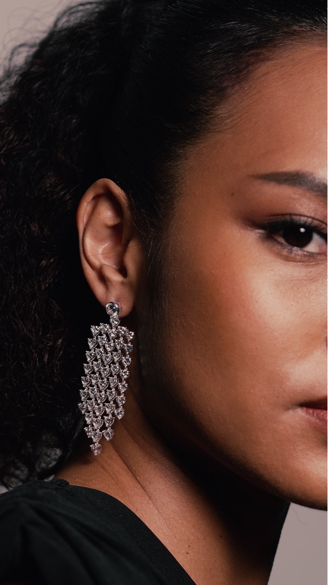 Amy Heart Chandelier Earrings