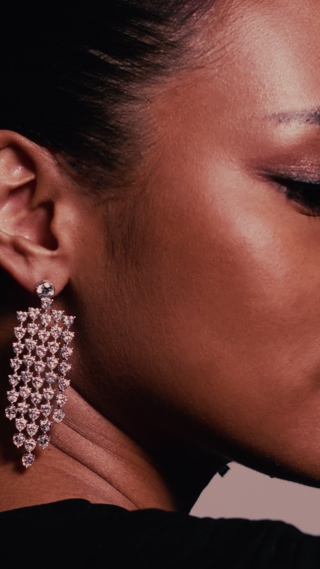 Amy Heart Chandelier Earrings