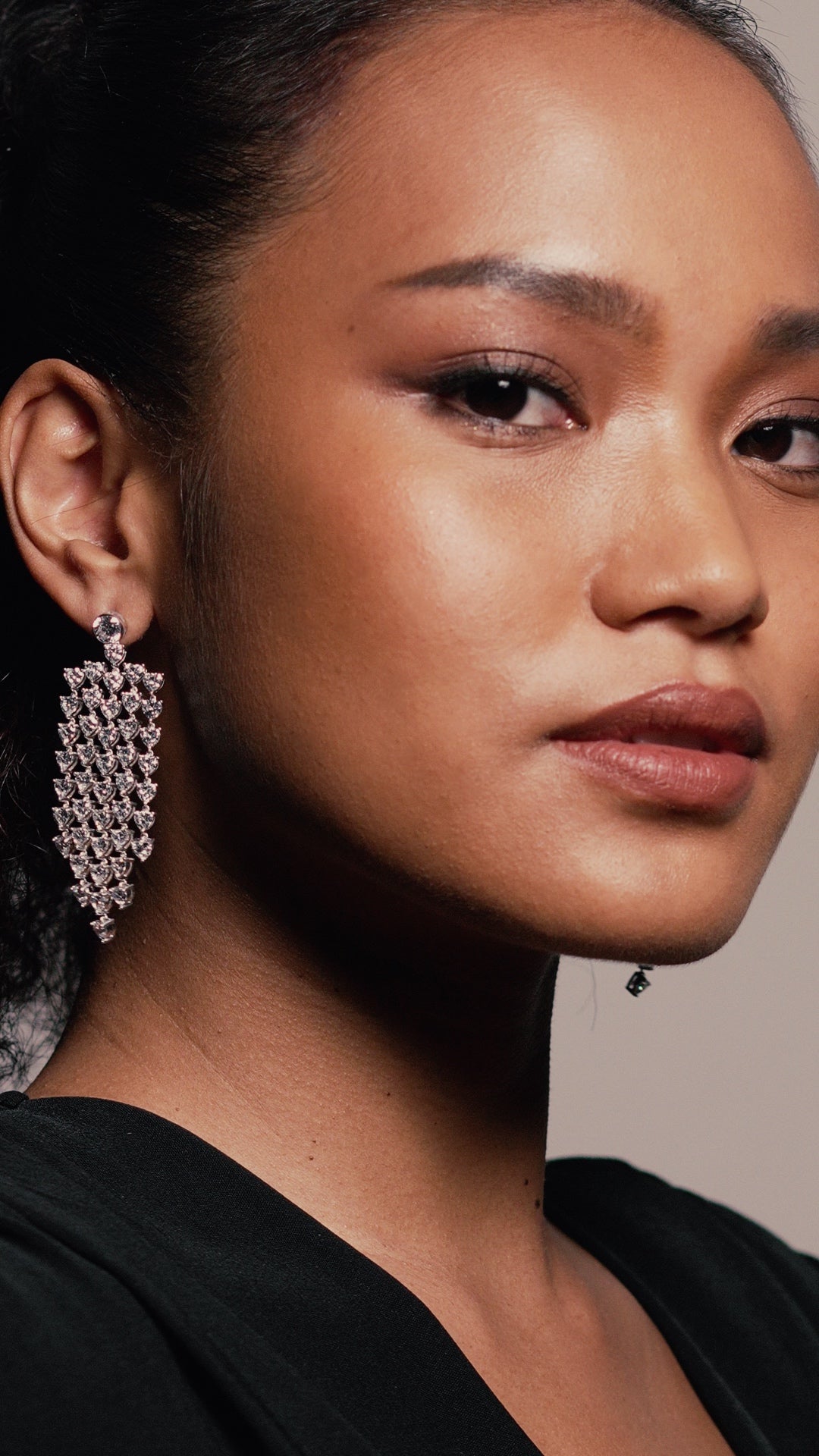 Amy Heart Chandelier Earrings