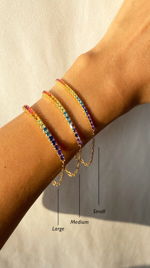 Aimee Rainbow Bracelet 18K Gold Vermeil