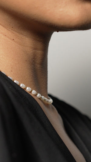 Lizzy Pearl Necklace Gold Vermeil