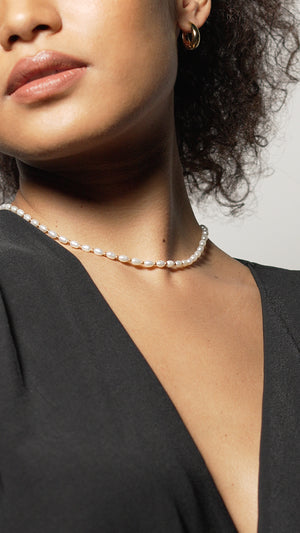 Lizzy Pearl Necklace 18K Gold Vermeil
