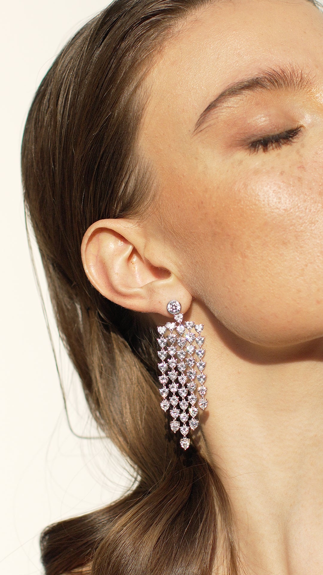 Amy Heart Chandelier Earrings