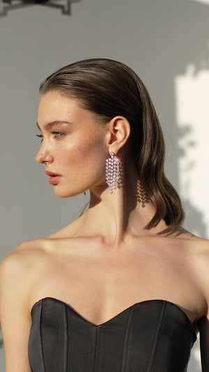 Amy Heart Chandelier Earrings