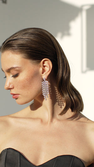 Amy Heart Chandelier Earrings