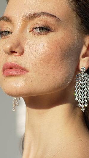 Amy Heart Chandelier Earrings