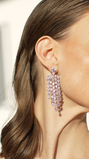 Amy Heart Chandelier Earrings