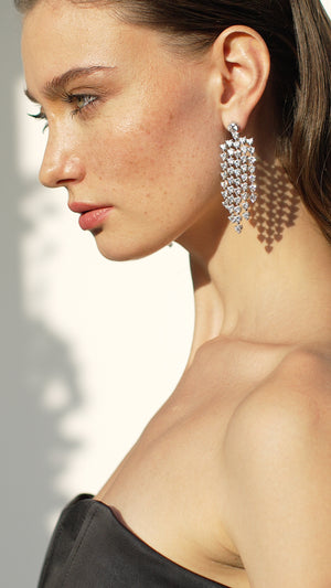Amy Heart Chandelier Earrings