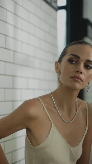 Aster White Chandelier Earrings