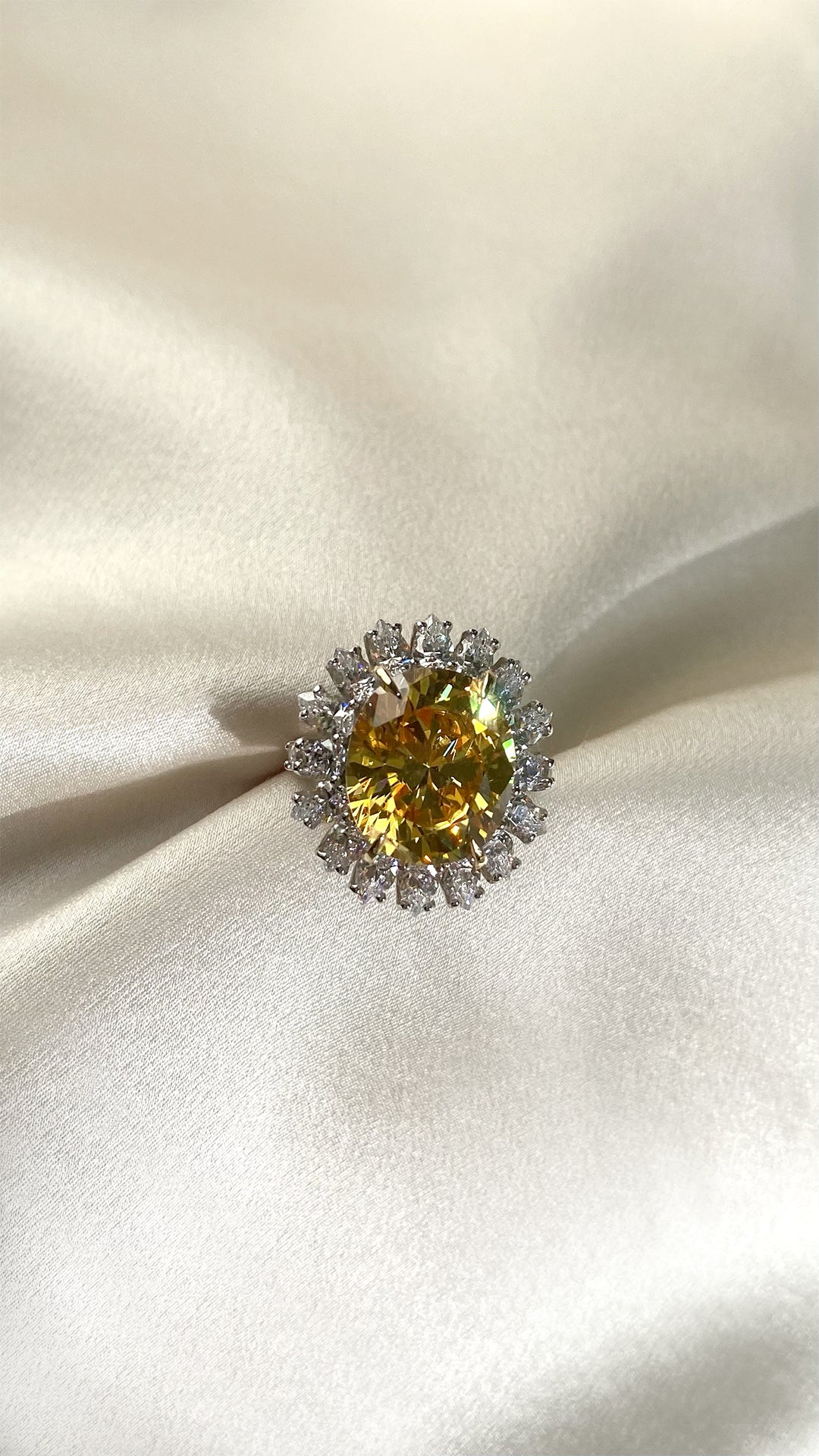 Silver Beryl Rings Beryl Canary Oval Ring by CARAT* LONDON – CARAT* London UK
