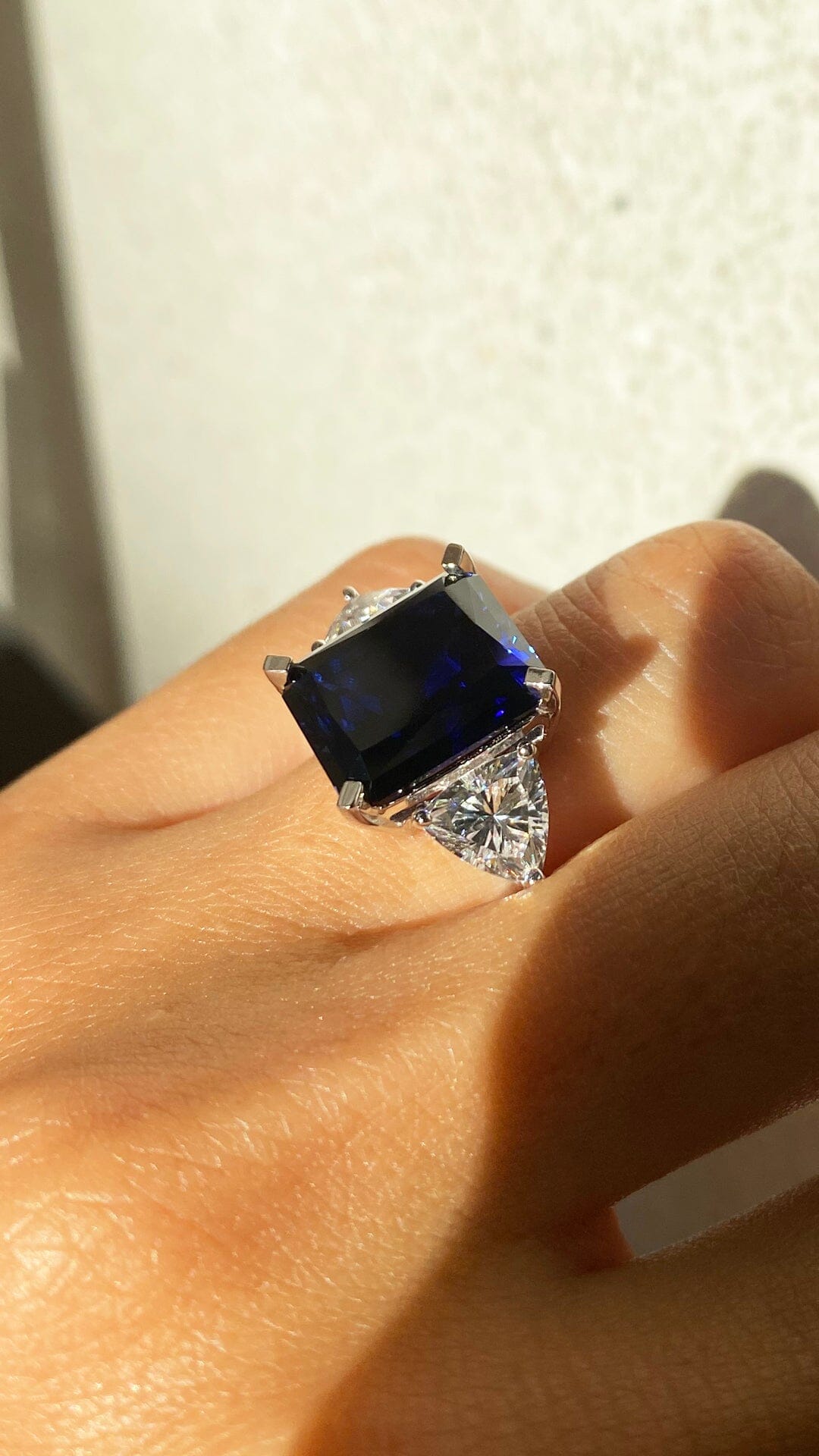 Betina Sapphire Cocktail Ring in 9K White Gold
