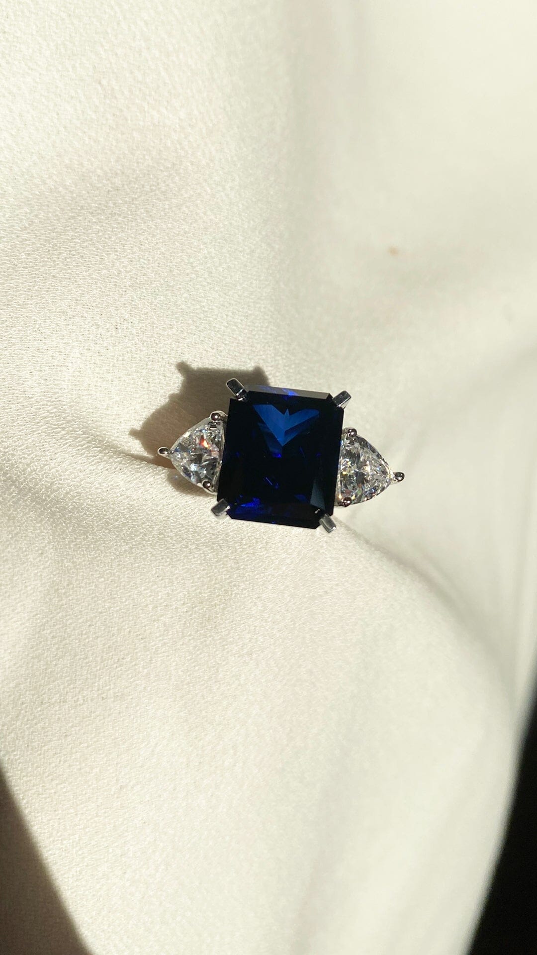 Betina Sapphire Cocktail Ring in 9K White Gold