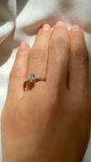 Lab grown diamonds engagement ring – 0.48ct solitaire carat ring in polished 18K white gold