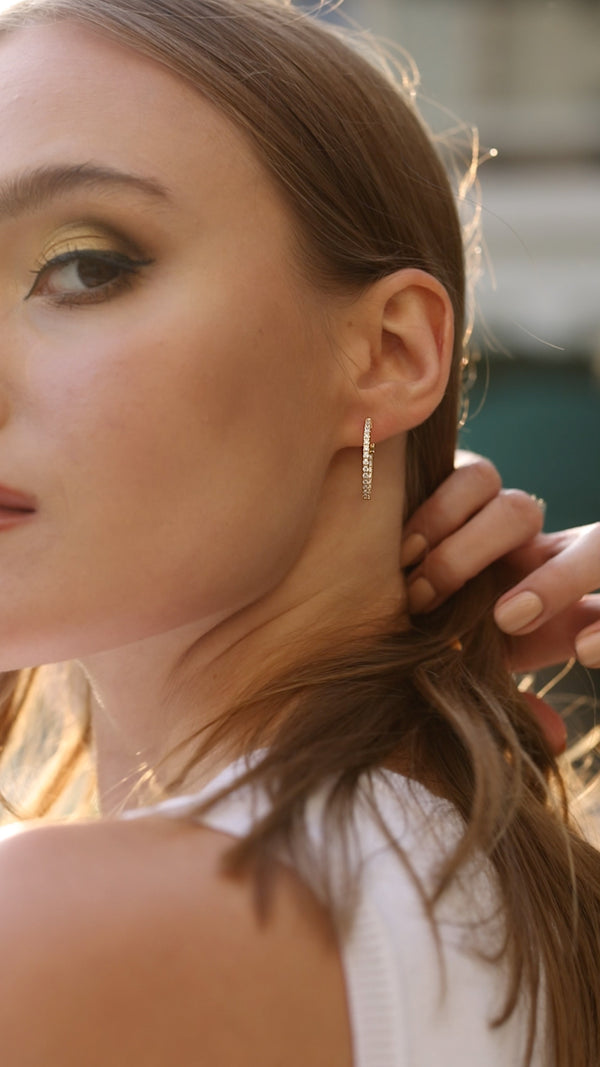 Cassia Hoop Earrings Gold Vermeil