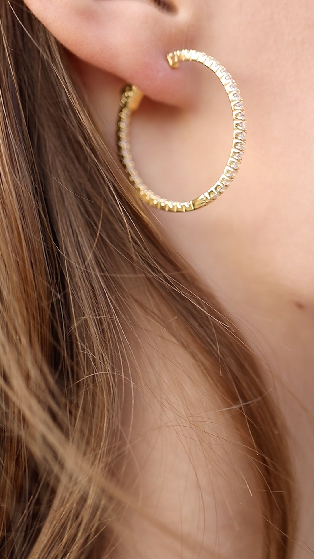 Amaia Medium Hoops Gold Vermeil