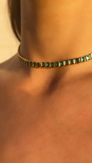 Cassidy Necklace Emerald 18K Gold Vermeil