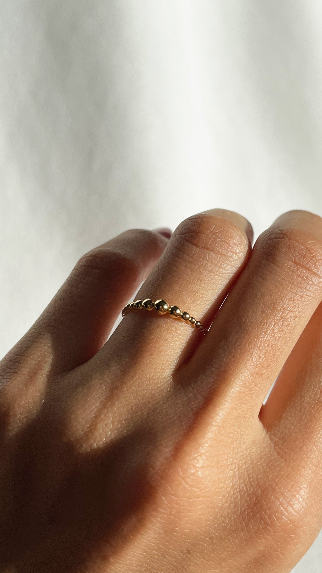 Cady Bead Ring Gold Vermeil