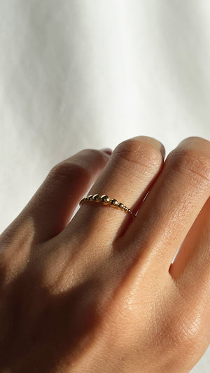 Cady Bead Ring Gold Vermeil