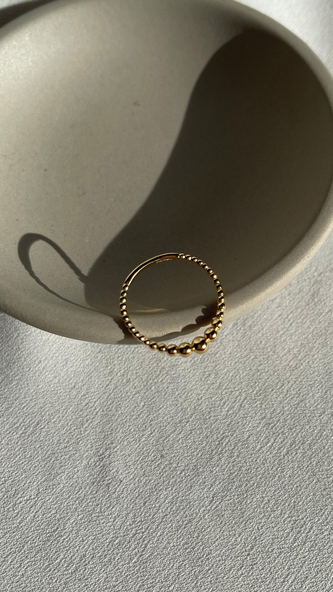 Cady Bead Ring Gold Vermeil