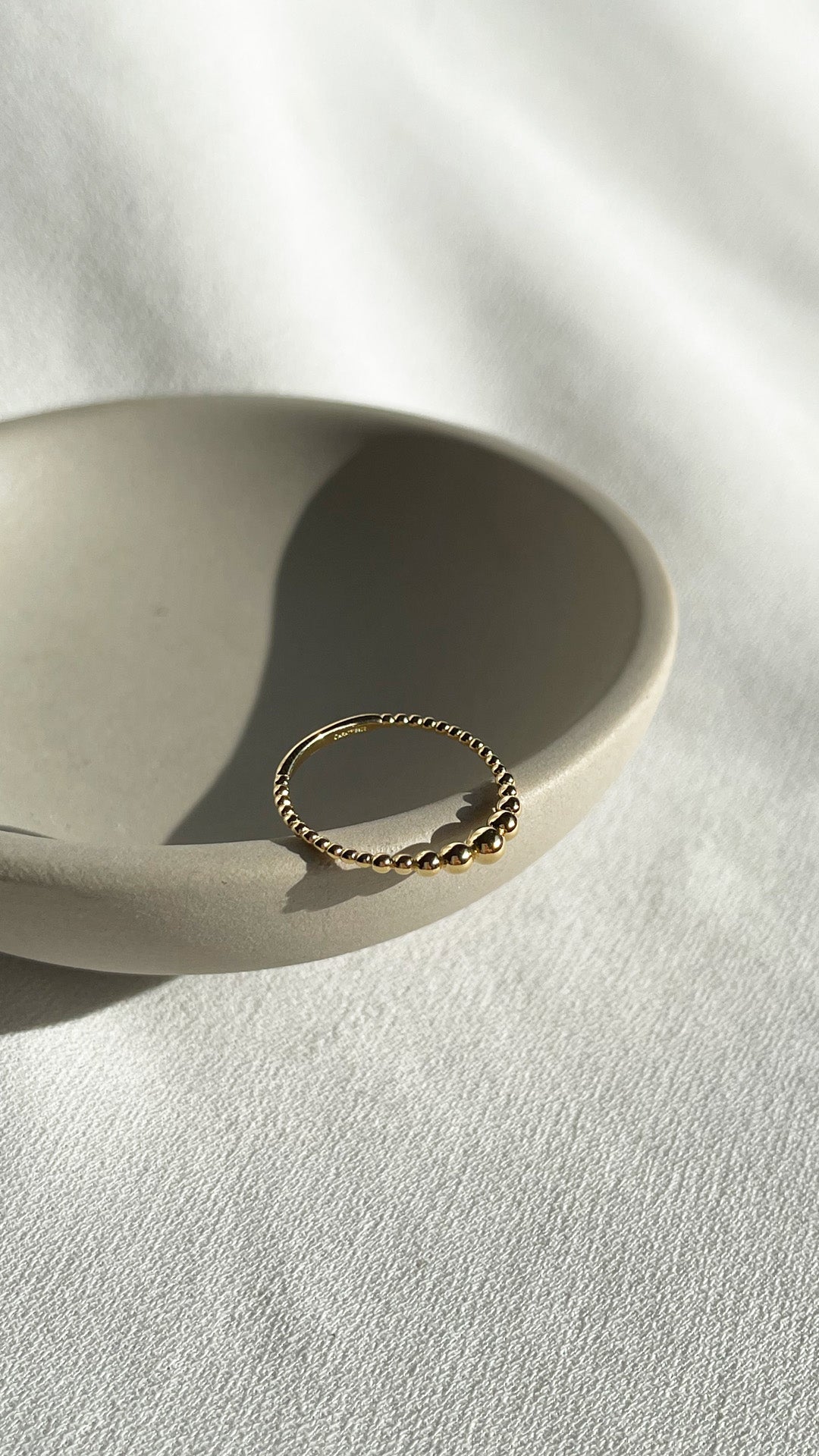 Cady Bead Ring Gold Vermeil