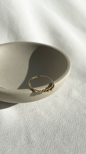Cady Bead Ring Gold Vermeil
