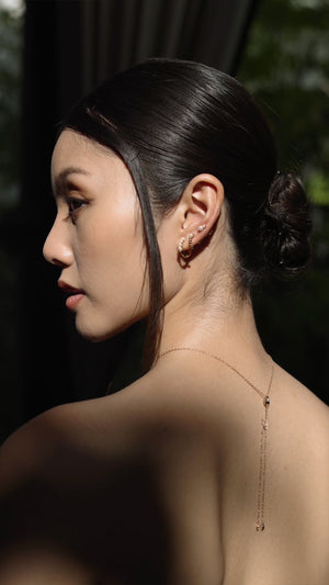 Cady Pearl and Bead Stud Gold Vermeil