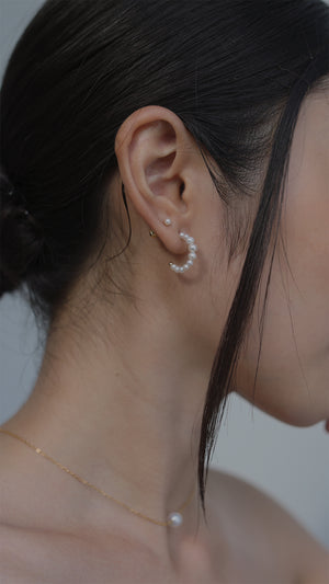 Cady Pearl Stud Gold Vermeil