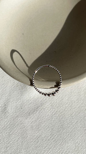 Cady Bead Ring Silver