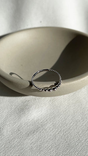 Cady Bead Ring Silver