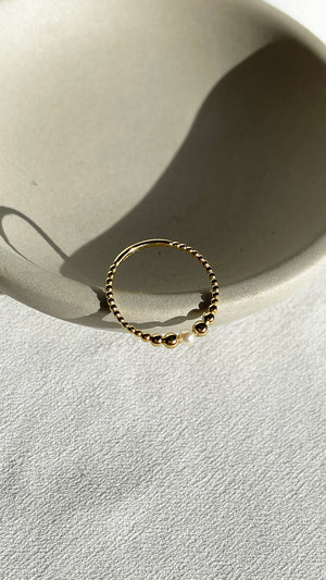 Cady Bead with Single Pearl Gold Vermeil