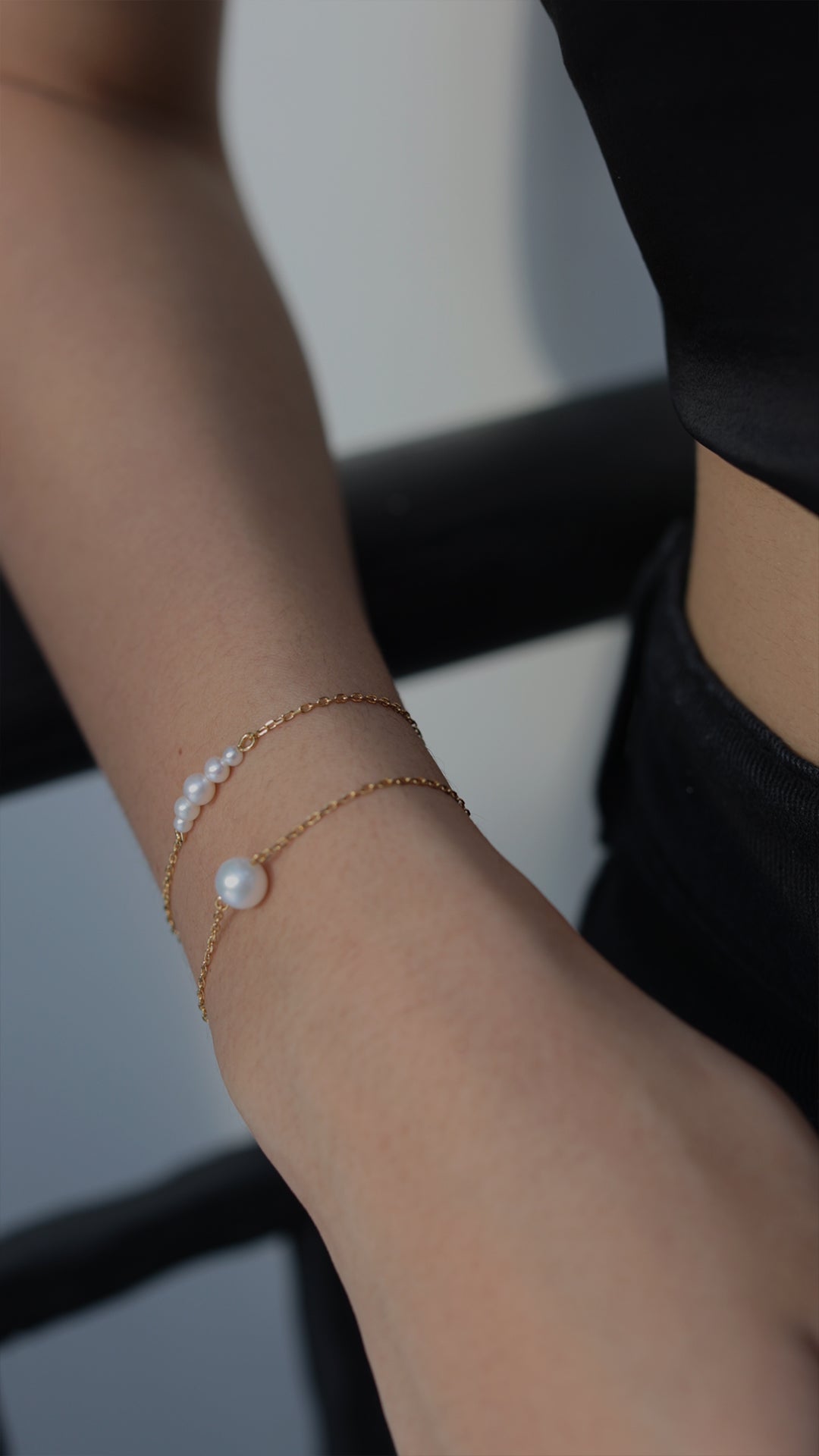 Cady Solitaire Pearl Bracelet Gold Vermeil