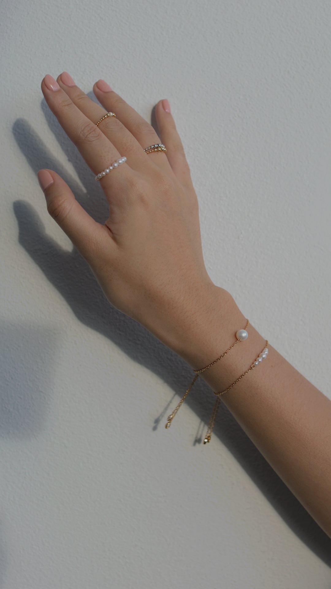 Cady Solitaire Pearl Bracelet Gold Vermeil