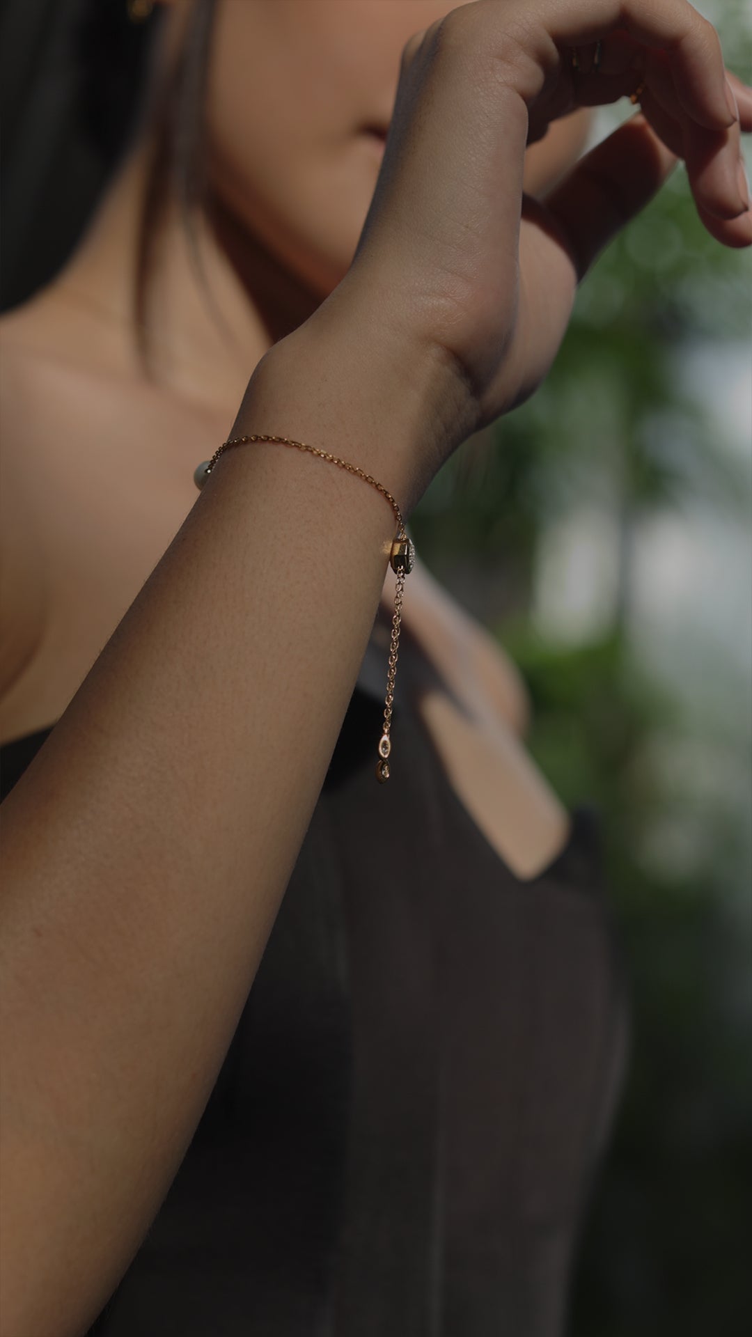 Cady Solitaire Pearl Bracelet Gold Vermeil