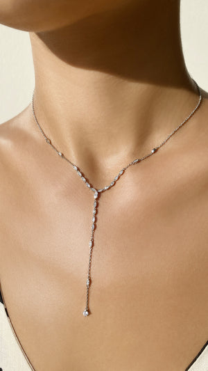 Calluna Necklace White Gold Plated