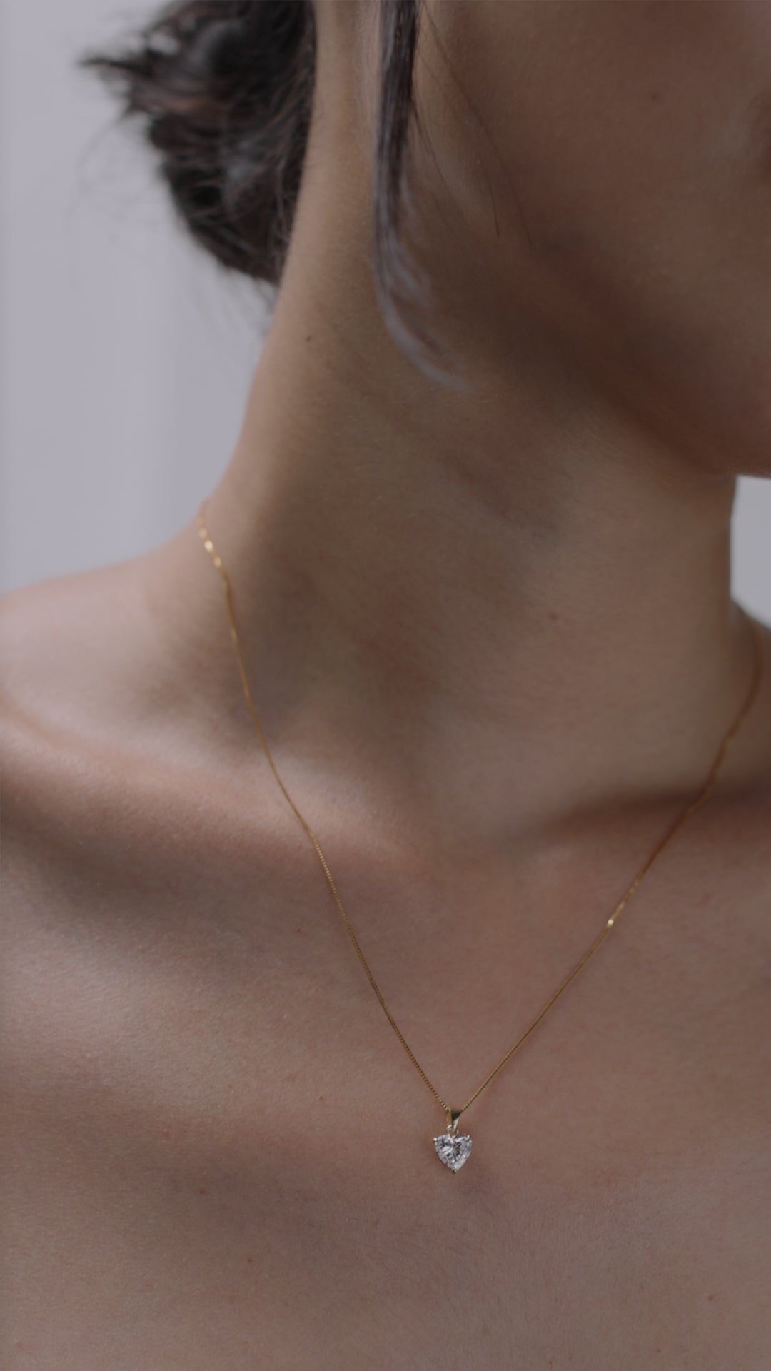 Solid gold deals heart necklace