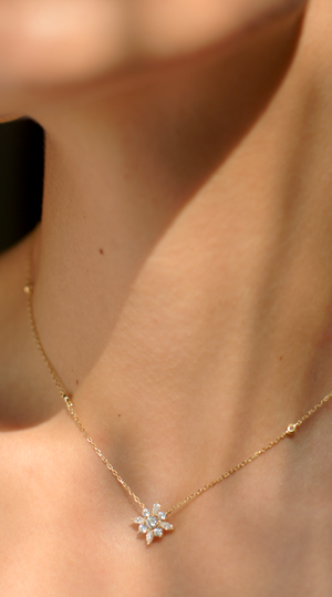 Camelia Necklace 18K Gold Vermeil