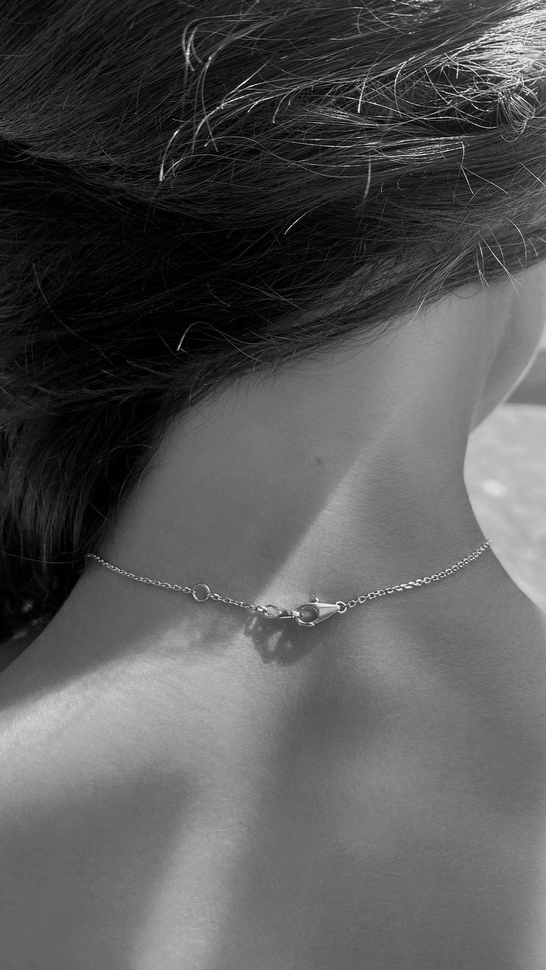 Camelia Necklace White Gold Plated