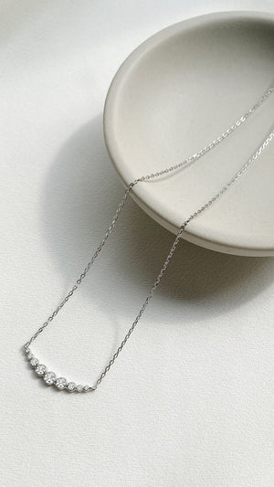 Carissa Necklace White Gold Plated