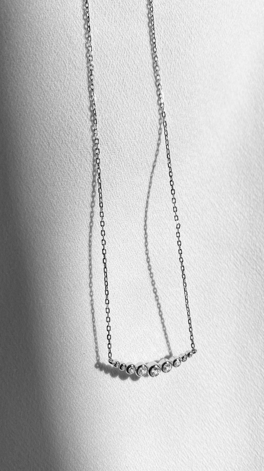 Carissa Necklace White Gold Plated