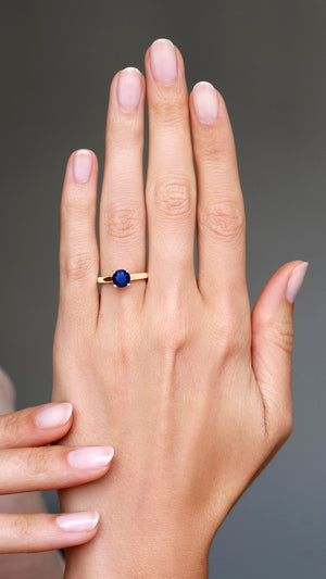 Caroline Ring 1.00ct Sapphire 18K Rose Gold