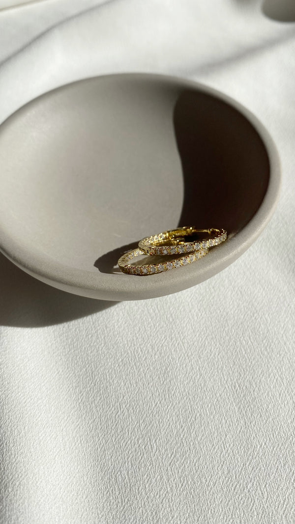 Cassia Hoop Earrings Gold Vermeil