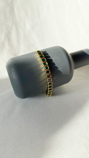 Cassidy Bracelet Emerald Gold Vermeil