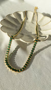 Cassidy Emerald Green Necklace Gold Vermeil