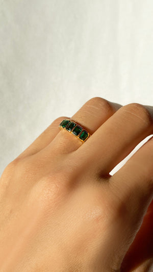 Cassidy Ring Emerald Gold Vermeil