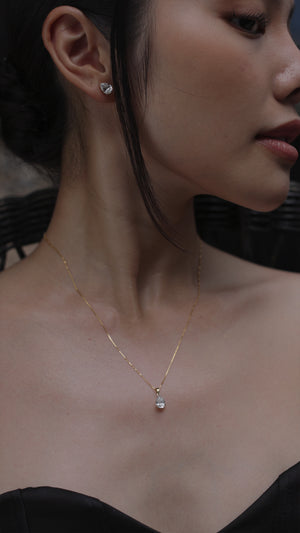 Cecile Pear Pendant 9K Yellow Gold