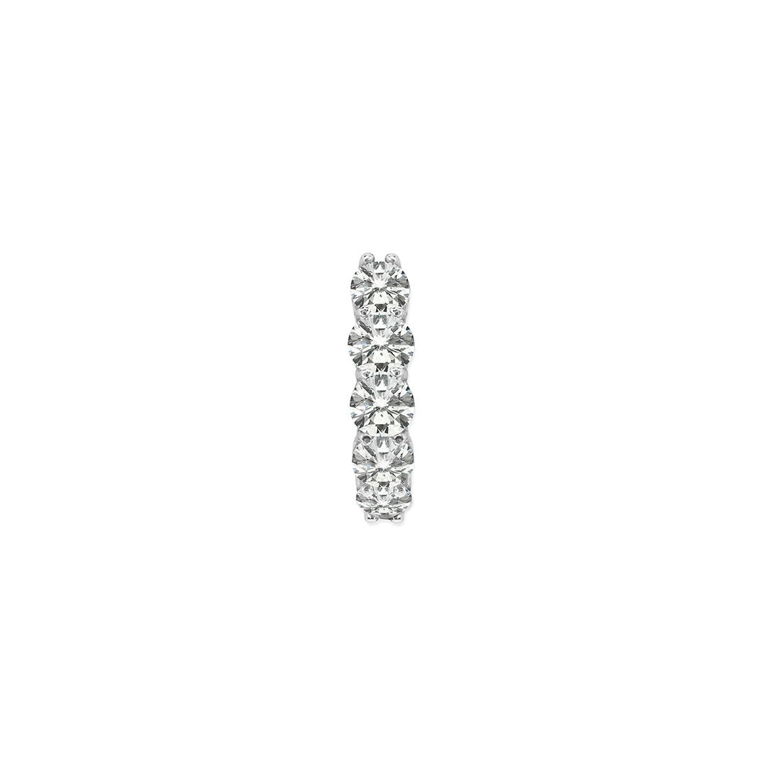 Celia Huggie Earring 9K White Gold